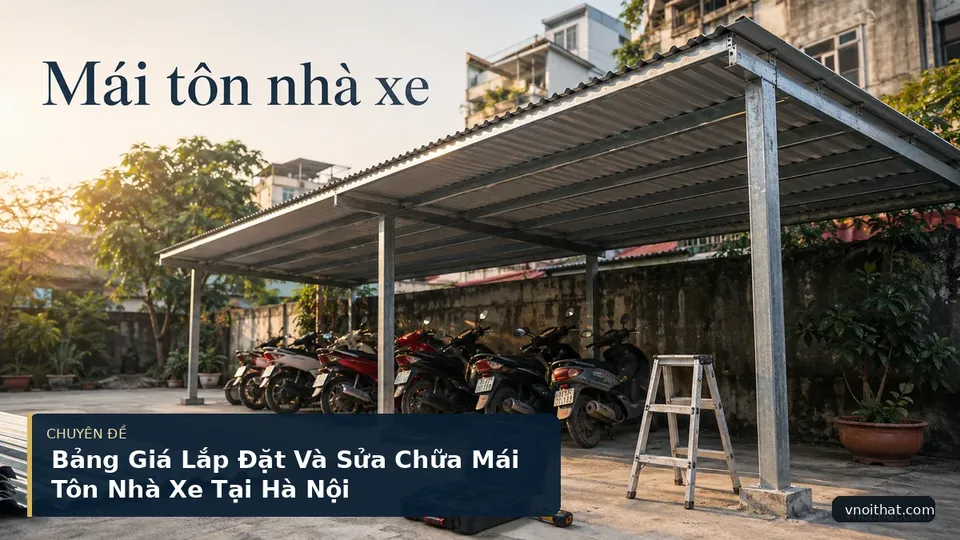 Bảng Giá Lắp Đặt Và Sửa Chữa Mái Tôn Nhà Xe Tại Hà Nội