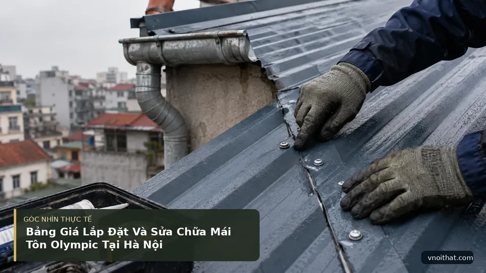 Chi tiết minh họa nội thất trong bài Bảng Giá Lắp Đặt Và Sửa Chữa Mái Tôn Olympic Tại Hà Nội