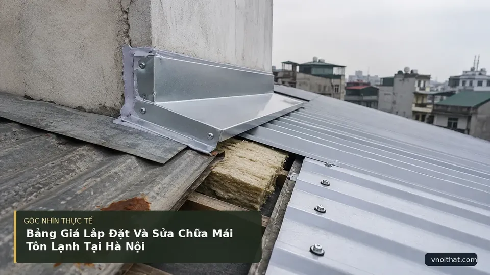 Chi tiết minh họa nội thất trong bài Bảng Giá Lắp Đặt Và Sửa Chữa Mái Tôn Lạnh Tại Hà Nội