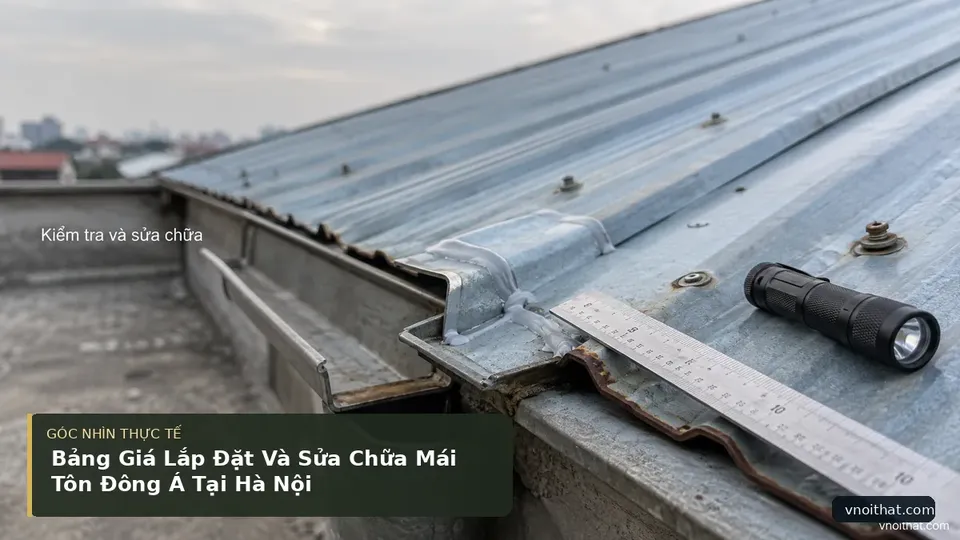 Chi tiết minh họa nội thất trong bài Bảng Giá Lắp Đặt Và Sửa Chữa Mái Tôn Đông Á Tại Hà Nội