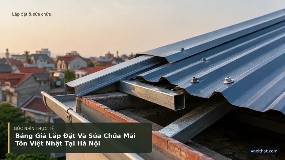 Chi tiết minh họa nội thất trong bài Bảng Giá Lắp Đặt Và Sửa Chữa Mái Tôn Việt Nhật Tại Hà Nội