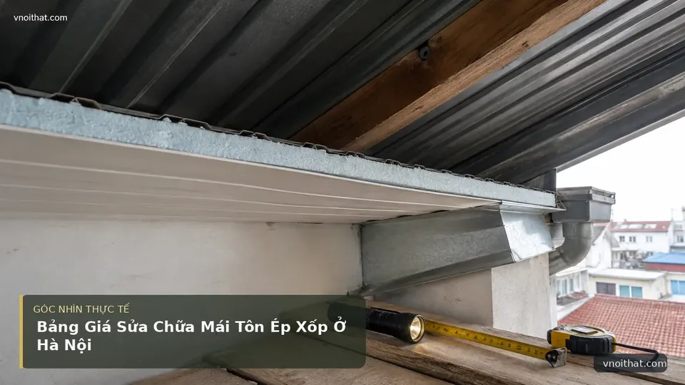 Chi tiết minh họa nội thất trong bài Bảng Giá Sửa Chữa Mái Tôn Ép Xốp Ở Hà Nội