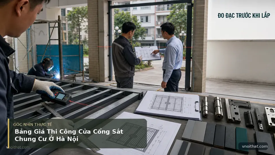 Bảng Giá Thi Công Cửa Cổng Sắt Chung Cư Ở Hà Nội — hình minh họa nội thất