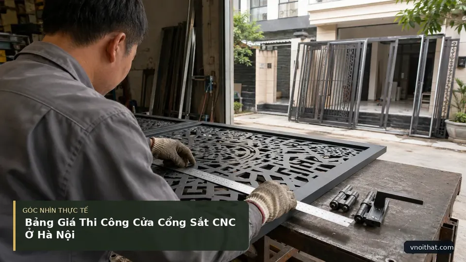 Chi tiết minh họa nội thất trong bài Bảng Giá Thi Công Cửa Cổng Sắt CNC Ở Hà Nội