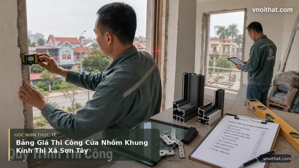 Bảng Giá Thi Công Cửa Nhôm Khung Kính Thị Xã Sơn Tây — hình minh họa nội thất