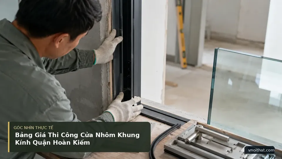 Chi tiết minh họa nội thất trong bài Bảng Giá Thi Công Cửa Nhôm Khung Kính Quận Hoàn Kiếm