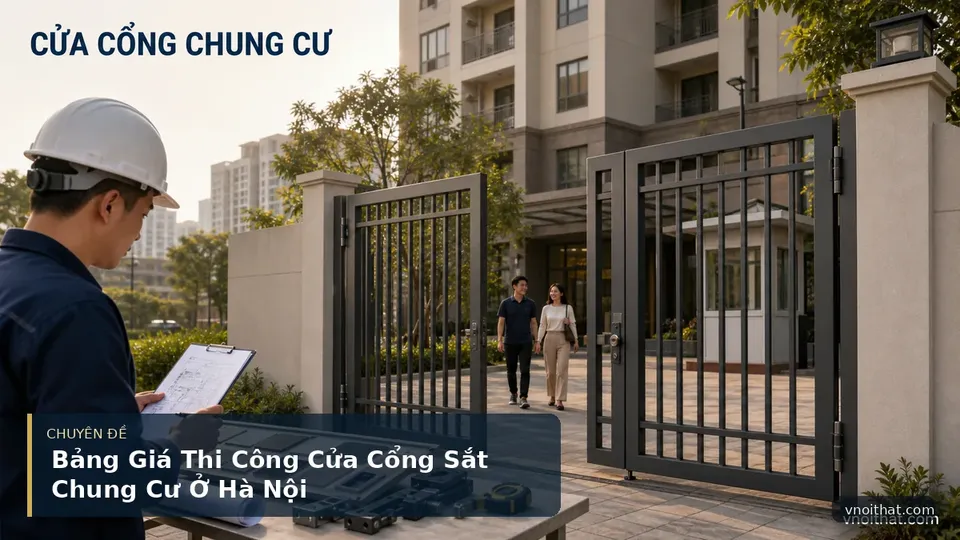 Bảng Giá Thi Công Cửa Cổng Sắt Chung Cư Ở Hà Nội