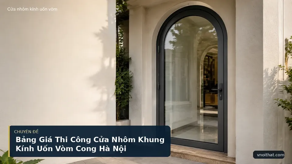 Bảng Giá Thi Công Cửa Nhôm Khung Kính Uốn Vòm Cong Hà Nội