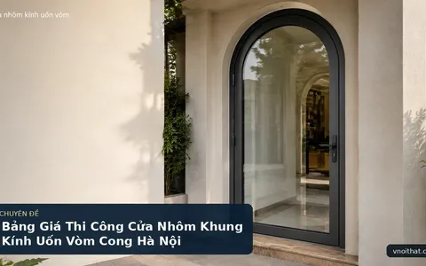 Bảng Giá Thi Công Cửa Nhôm Khung Kính Uốn Vòm Cong Hà Nội