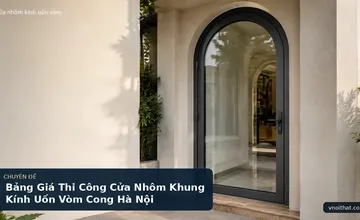 Bảng Giá Thi Công Cửa Nhôm Khung Kính Uốn Vòm Cong Hà Nội