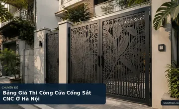 Bảng Giá Thi Công Cửa Cổng Sắt CNC Ở Hà Nội