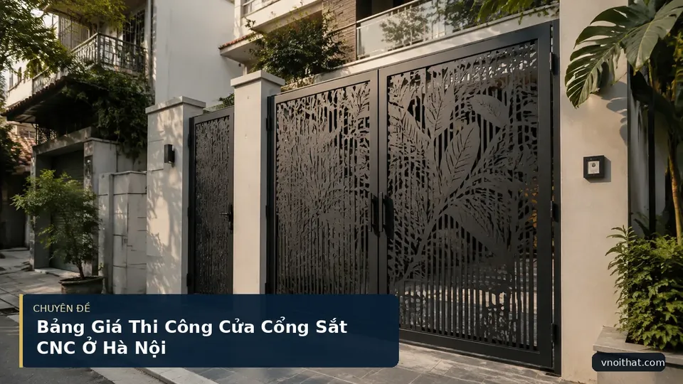 Bảng Giá Thi Công Cửa Cổng Sắt CNC Ở Hà Nội