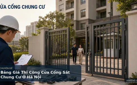 Bảng Giá Thi Công Cửa Cổng Sắt Chung Cư Ở Hà Nội
