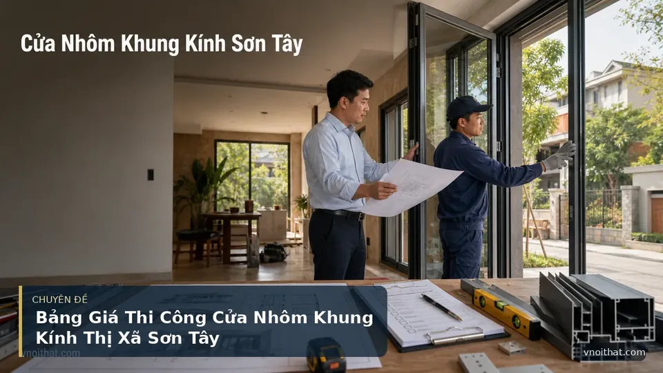 Bảng Giá Thi Công Cửa Nhôm Khung Kính Thị Xã Sơn Tây