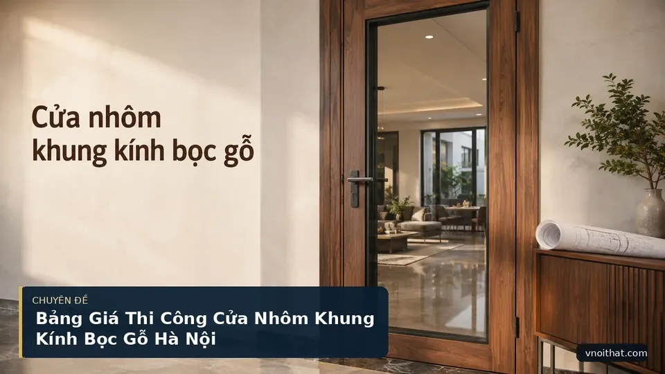 Bảng Giá Thi Công Cửa Nhôm Khung Kính Bọc Gỗ Hà Nội