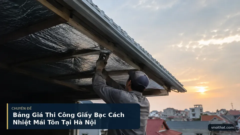 Bảng Giá Thi Công Giấy Bạc Cách Nhiệt Mái Tôn Tại Hà Nội