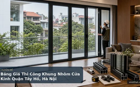 Bảng Giá Thi Công Khung Nhôm Cửa Kính Quận Tây Hồ, Hà Nội