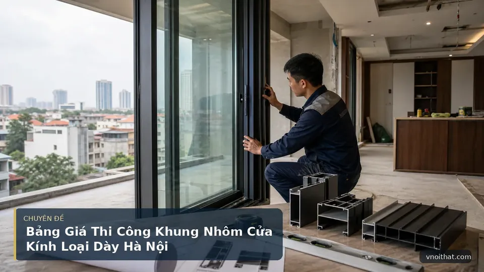 Bảng Giá Thi Công Khung Nhôm Cửa Kính Loại Dày Hà Nội