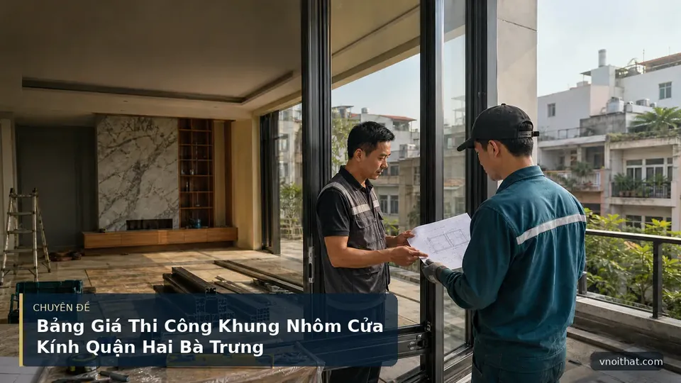 Bảng Giá Thi Công Khung Nhôm Cửa Kính Quận Hai Bà Trưng