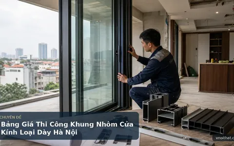 Bảng Giá Thi Công Khung Nhôm Cửa Kính Loại Dày Hà Nội