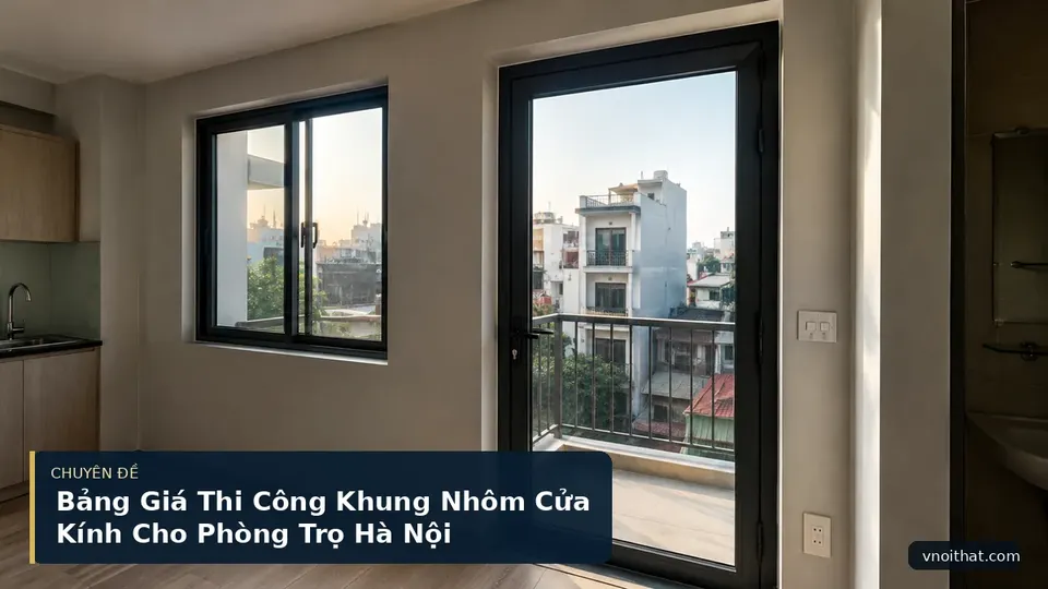 Bảng Giá Thi Công Khung Nhôm Cửa Kính Cho Phòng Trọ Hà Nội