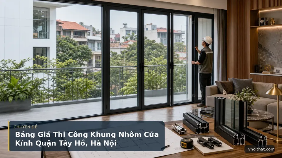 Bảng Giá Thi Công Khung Nhôm Cửa Kính Quận Tây Hồ, Hà Nội