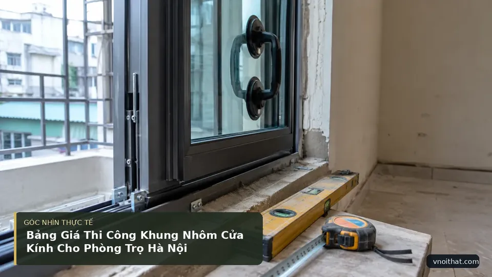 Chi tiết minh họa nội thất trong bài Bảng Giá Thi Công Khung Nhôm Cửa Kính Cho Phòng Trọ Hà Nội