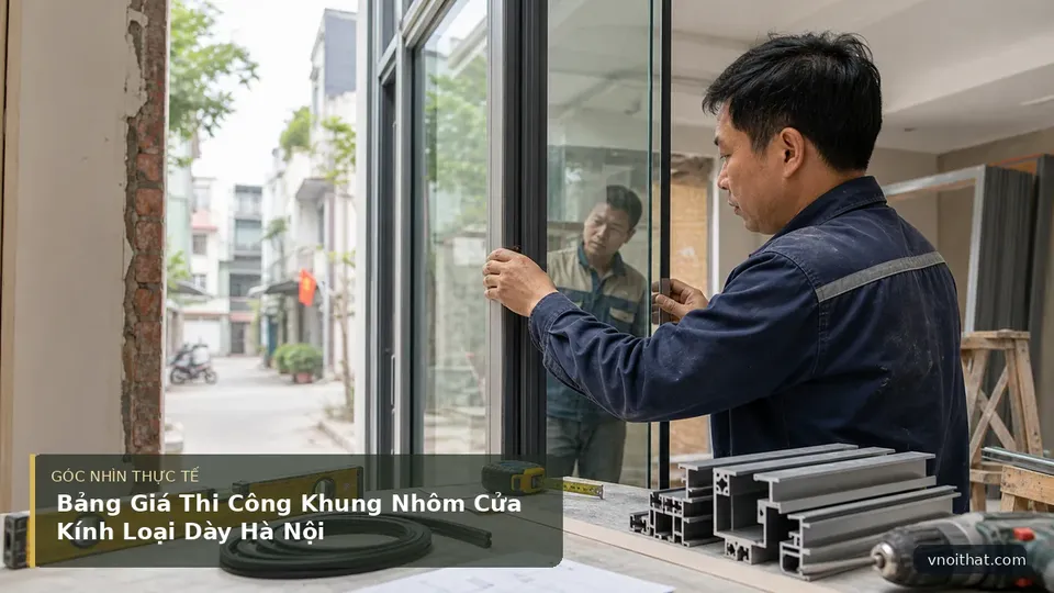 Bảng Giá Thi Công Khung Nhôm Cửa Kính Loại Dày Hà Nội — hình minh họa nội thất