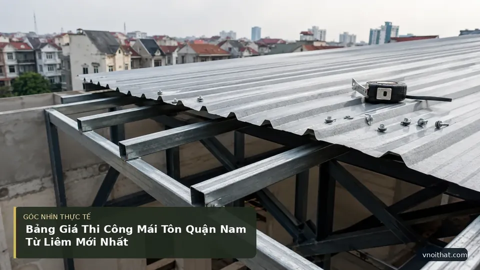 Chi tiết minh họa nội thất trong bài Bảng Giá Thi Công Mái Tôn Quận Nam Từ Liêm Mới Nhất