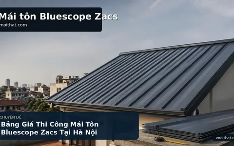 Bảng Giá Thi Công Mái Tôn Bluescope Zacs Tại Hà Nội