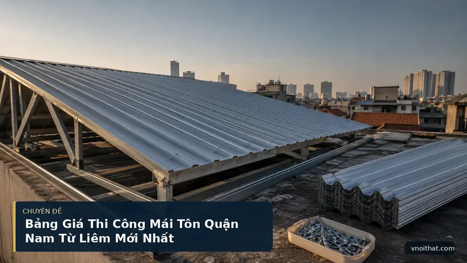 Bảng Giá Thi Công Mái Tôn Quận Nam Từ Liêm Mới Nhất