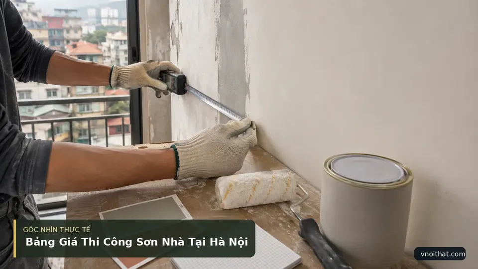 Chi tiết minh họa nội thất trong bài Bảng Giá Thi Công Sơn Nhà Tại Hà Nội
