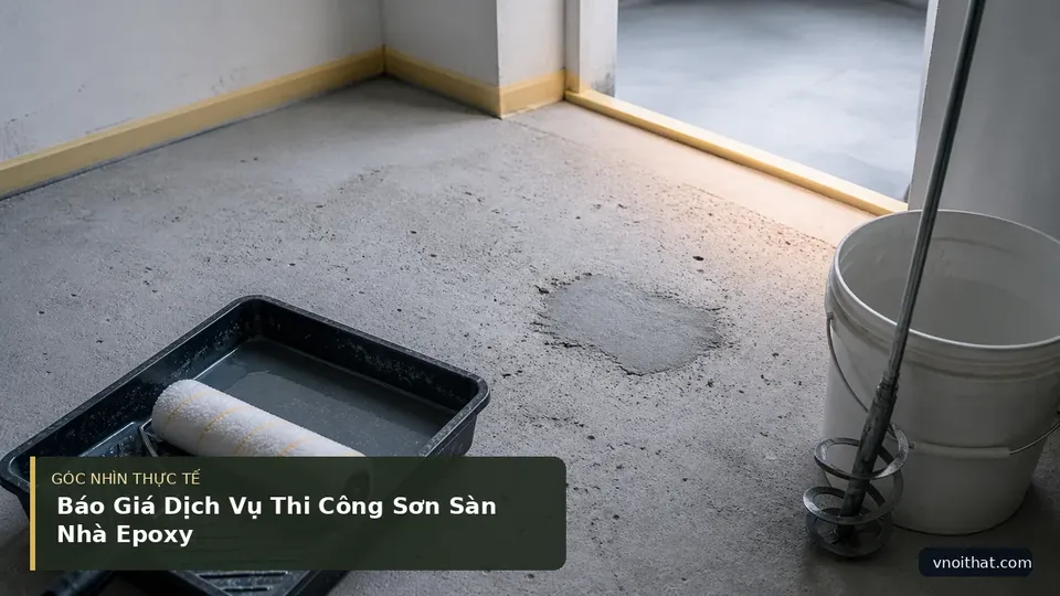 Chi tiết minh họa nội thất trong bài Báo Giá Dịch Vụ Thi Công Sơn Sàn Nhà Epoxy