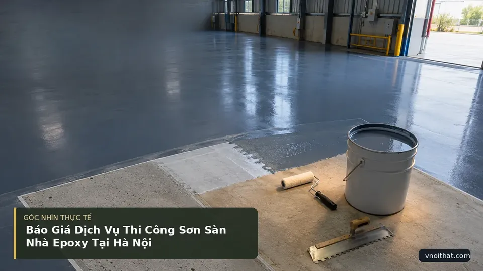 Chi tiết minh họa nội thất trong bài Báo Giá Dịch Vụ Thi Công Sơn Sàn Nhà Epoxy Tại Hà Nội