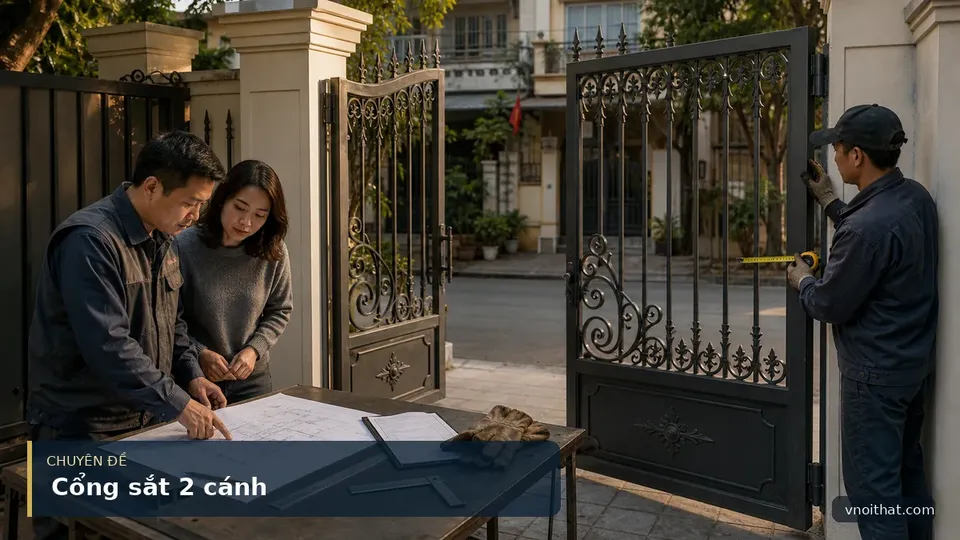 Báo Giá Làm Cửa Cổng Sắt 2 Cánh Tại Hà Nội Mới Nhất