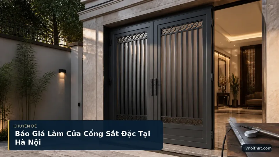 Báo Giá Làm Cửa Cổng Sắt Đặc Tại Hà Nội