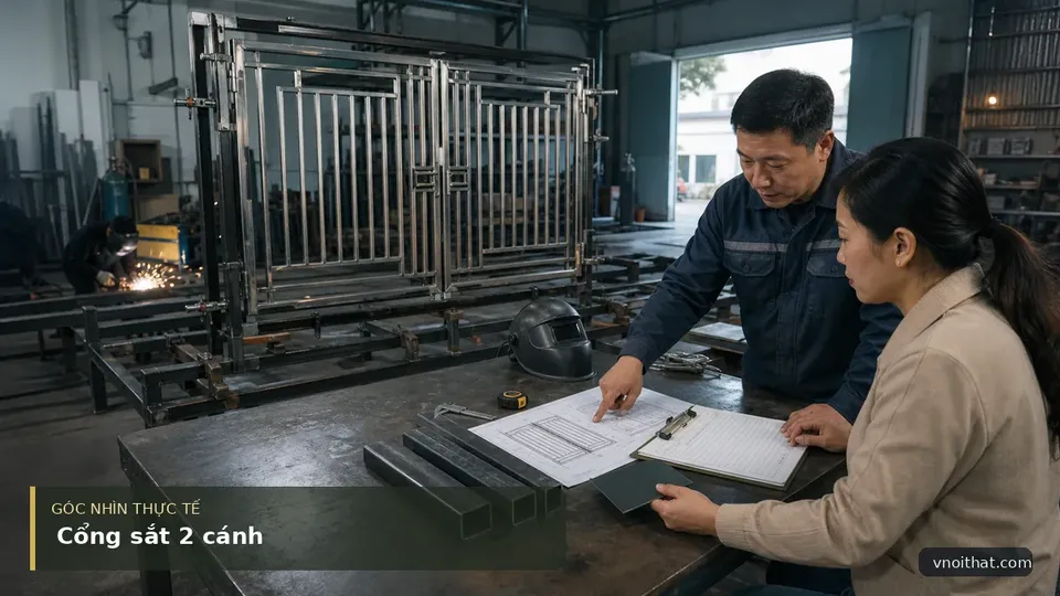 Báo Giá Làm Cửa Cổng Sắt 2 Cánh Tại Hà Nội Mới Nhất — hình minh họa nội thất