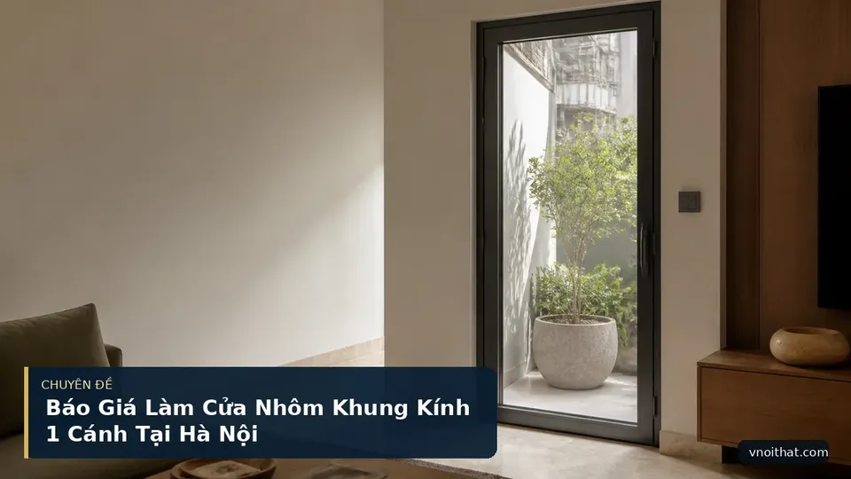 Báo Giá Làm Cửa Nhôm Khung Kính 1 Cánh Tại Hà Nội