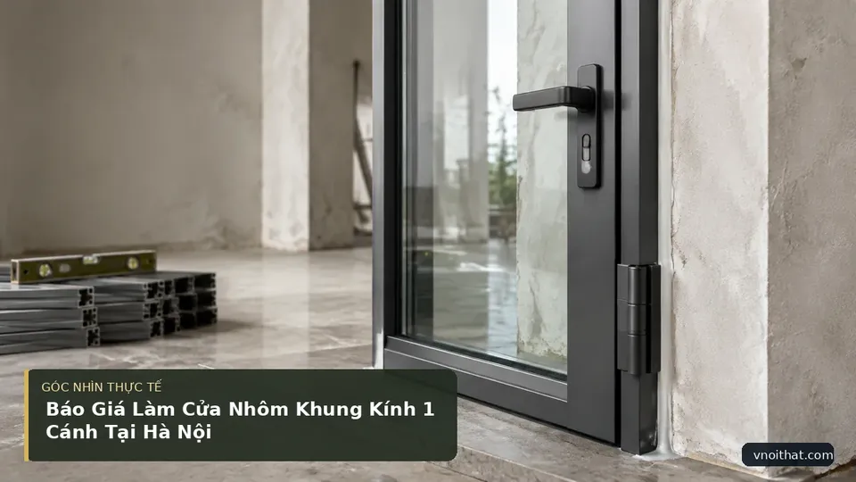 Chi tiết minh họa nội thất trong bài Báo Giá Làm Cửa Nhôm Khung Kính 1 Cánh Tại Hà Nội