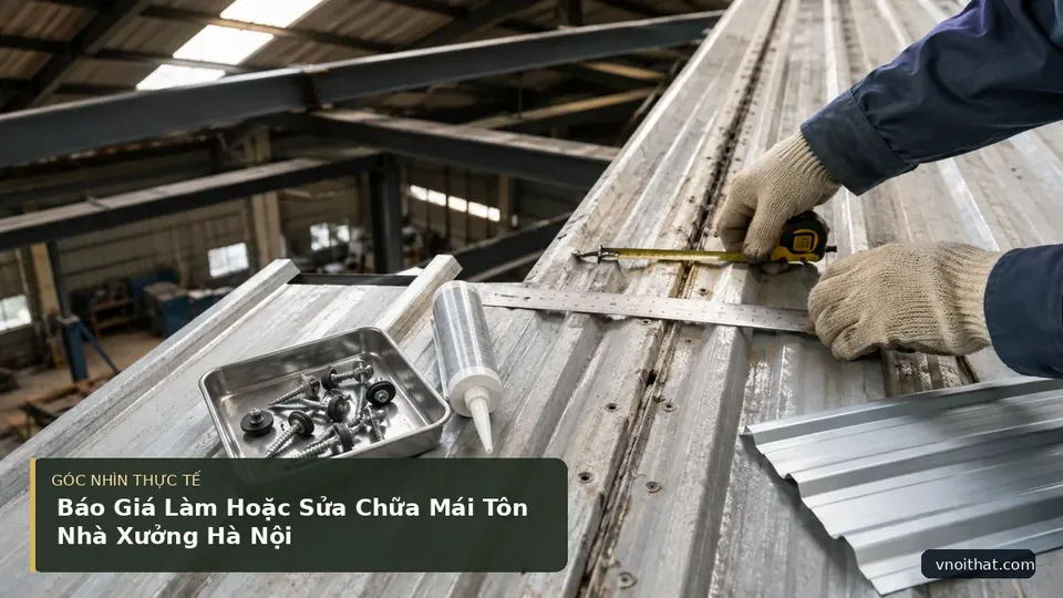 Chi tiết minh họa nội thất trong bài Báo Giá Làm Hoặc Sửa Chữa Mái Tôn Nhà Xưởng Hà Nội
