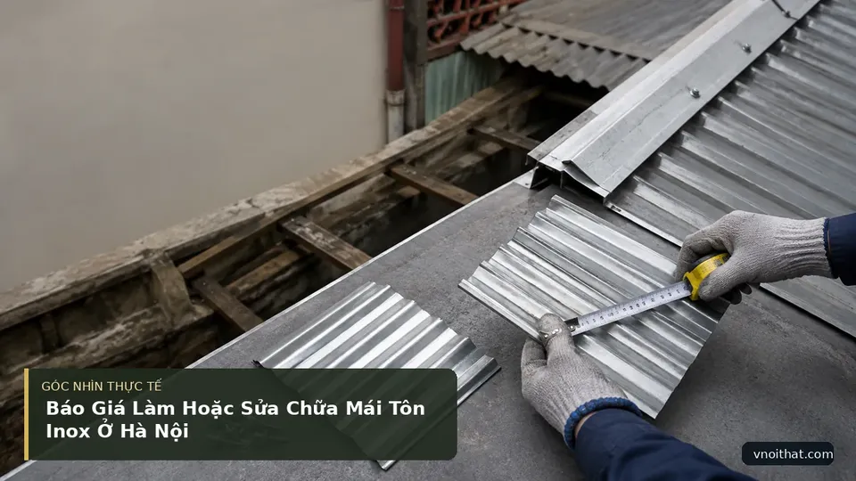 Chi tiết minh họa nội thất trong bài Báo Giá Làm Hoặc Sửa Chữa Mái Tôn Inox Ở Hà Nội