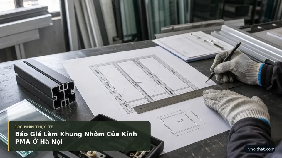 Chi tiết minh họa nội thất trong bài Báo Giá Làm Khung Nhôm Cửa Kính PMA Ở Hà Nội