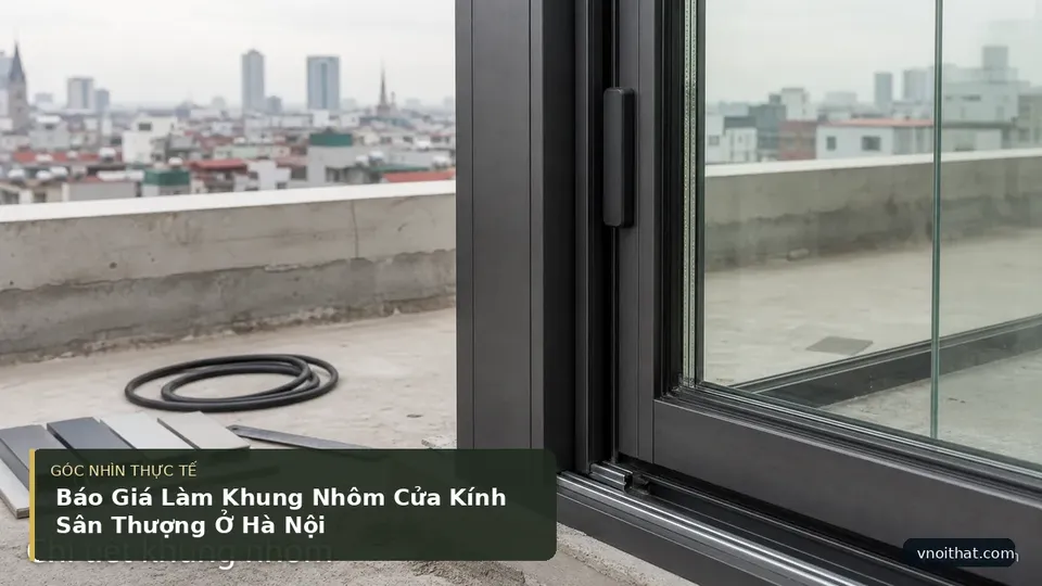 Chi tiết minh họa nội thất trong bài Báo Giá Làm Khung Nhôm Cửa Kính Sân Thượng Ở Hà Nội