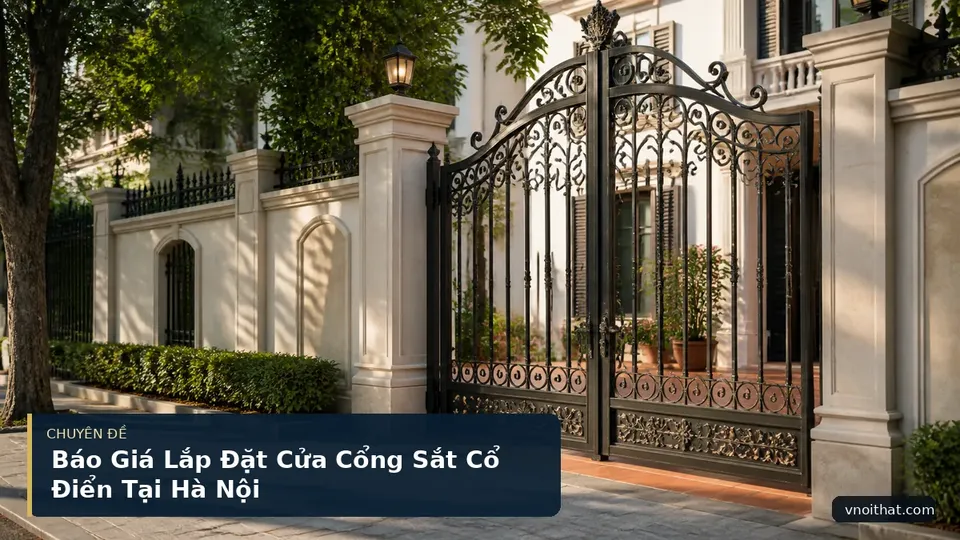 Báo Giá Lắp Đặt Cửa Cổng Sắt Cổ Điển Tại Hà Nội