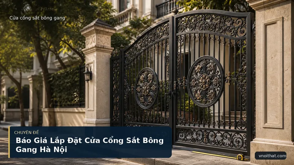 Báo Giá Lắp Đặt Cửa Cổng Sắt Bông Gang Hà Nội