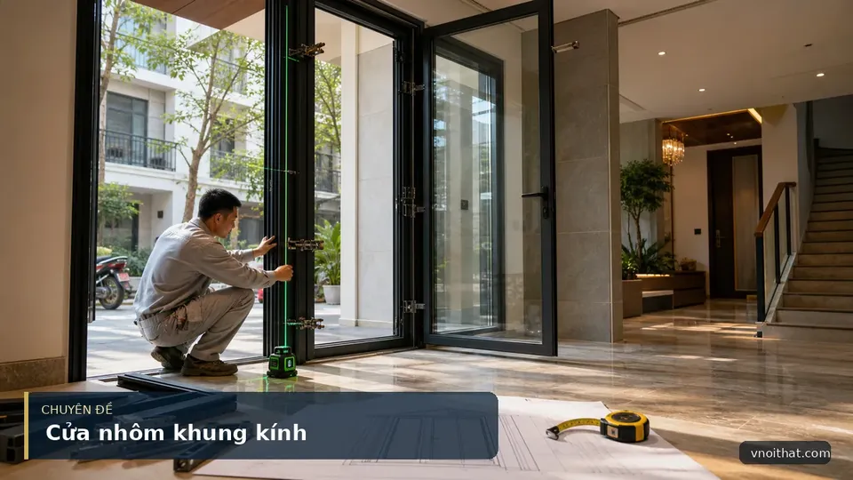 Báo Giá Lắp Đặt Cửa Nhôm Khung Kính Đúc Nguyên Tấm Liền Khối Tại Hà Nội