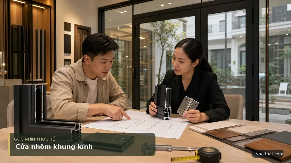 Báo Giá Lắp Đặt Cửa Nhôm Khung Kính Đúc Nguyên Tấm Liền Khối Tại Hà Nội — hình minh họa nội thất