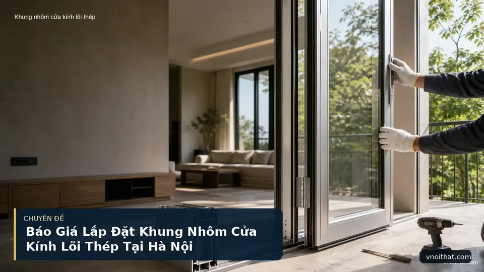 Báo Giá Lắp Đặt Khung Nhôm Cửa Kính Lõi Thép Tại Hà Nội