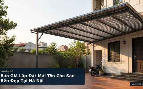 Báo Giá Lắp Đặt Mái Tôn Che Sân Bền Đẹp Tại Hà Nội