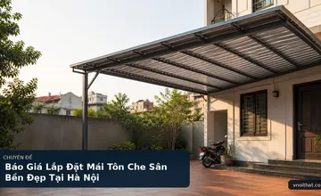 Báo Giá Lắp Đặt Mái Tôn Che Sân Bền Đẹp Tại Hà Nội